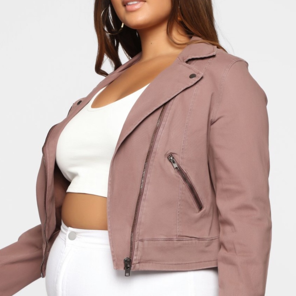 Mauve Motorcycle Style Jacket